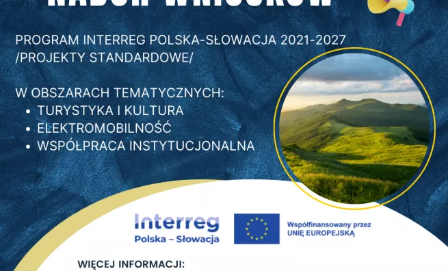 Nabory wniosków w Programie Interreg Polska – Słowacja 2021-2027